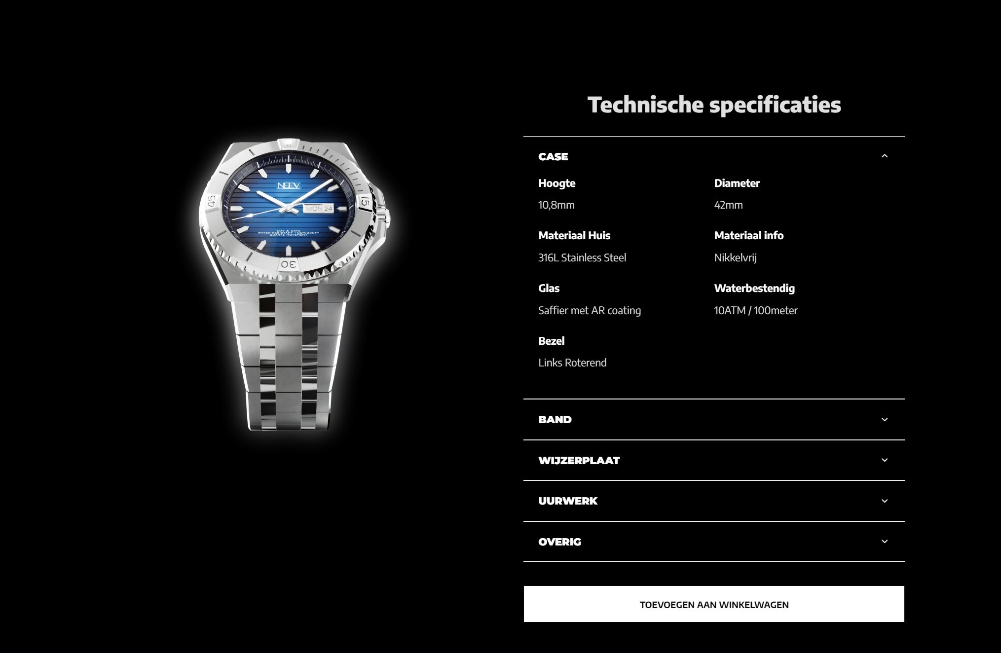 neev - tech specs